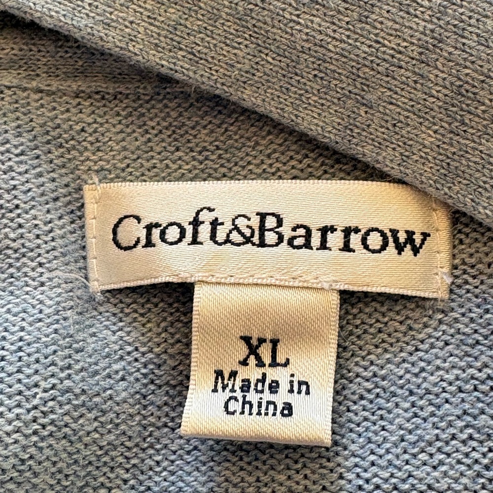 Croft & Barrow | Light Blue Open Cardigan | XL | Cotton Blend - Picture 3 of 6